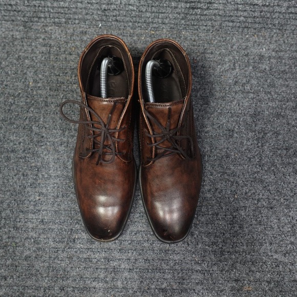 Ecco Shoes Mens 7 Brown Melbourne Leather Chukka Boots Lace Up Casual Dress main image 10